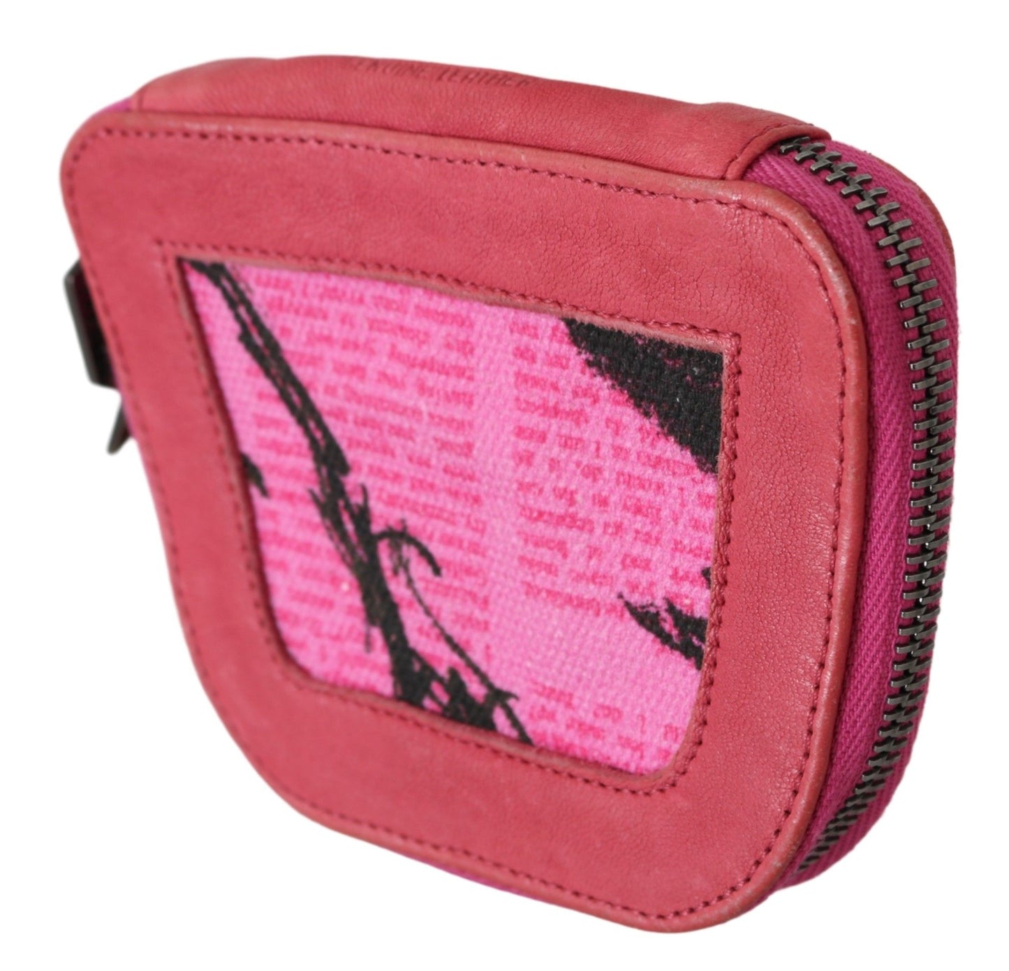 Galliano Pink Fabric Coin Wallet From The Iconic Fabric Collection Limited Edition Made In Italy by PINKO