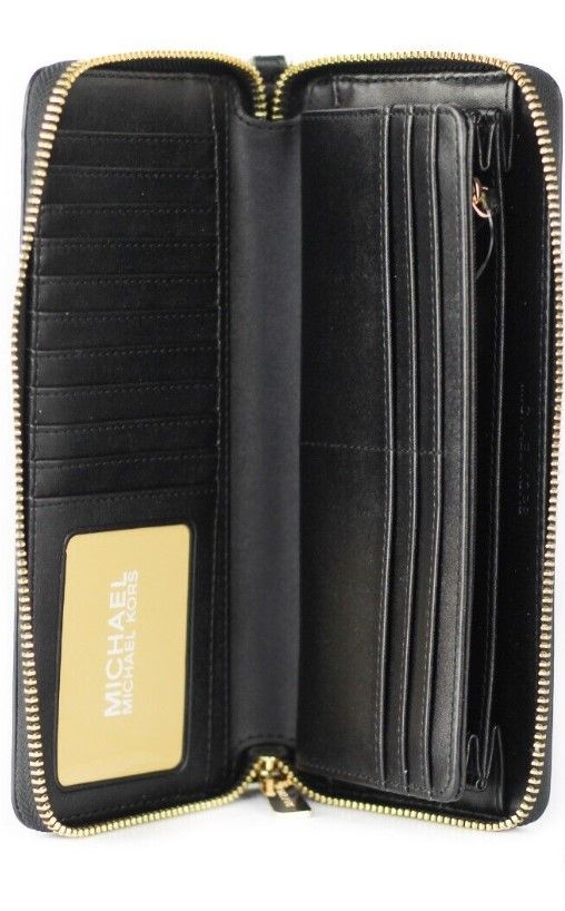Michael Kors Jet Set Travel Large Continental Clutch Wallet Pebble Leather Limited Edition by Michael Kors