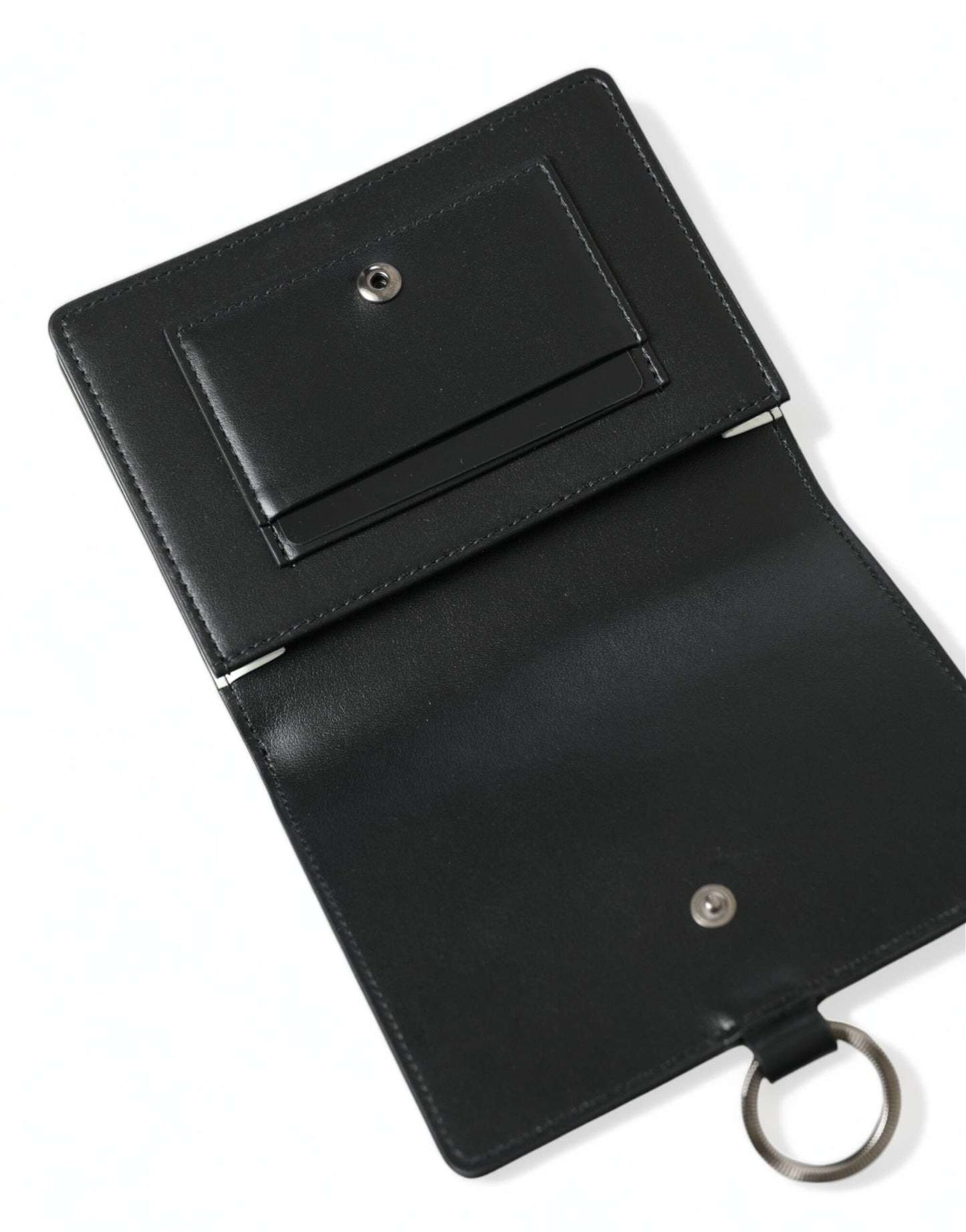 Dolce and Gabbana Black Calf Leather Card Holder Exclusive by Dolce & Gabbana