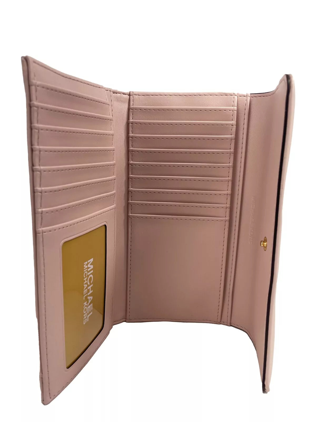 Michael Kors Jet Set Travel Quilted Leather Trifold Wallet Exclusive Powder Blush by Michael Kors