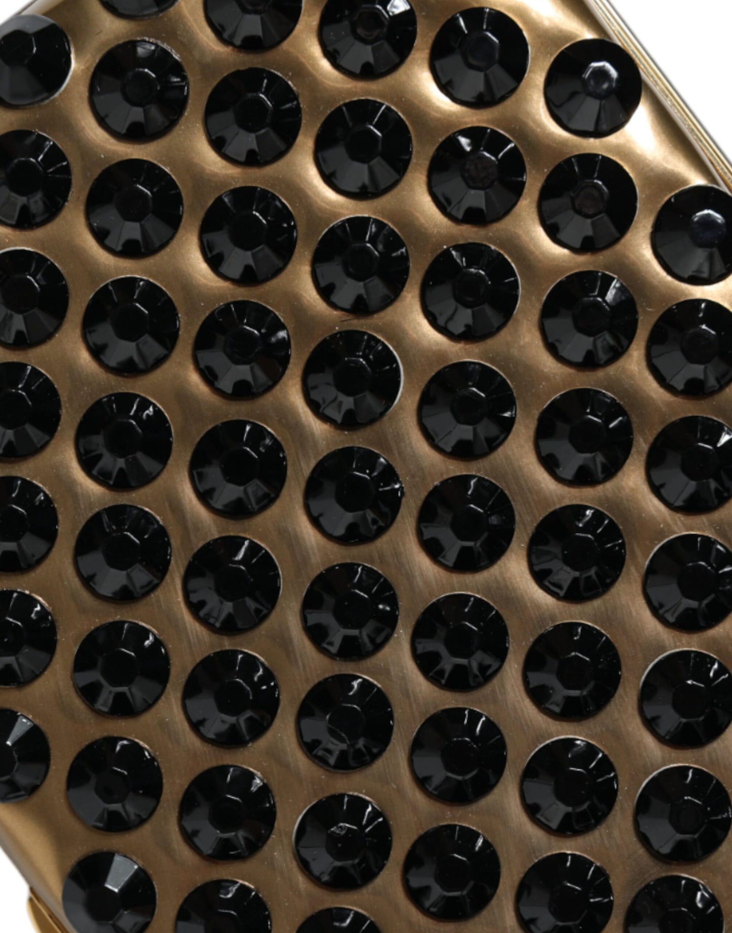 Dolce And Gabbana Miniature Clutch Purse Gold With Black Crystal Detailing Limited Edition by Dolce & Gabbana