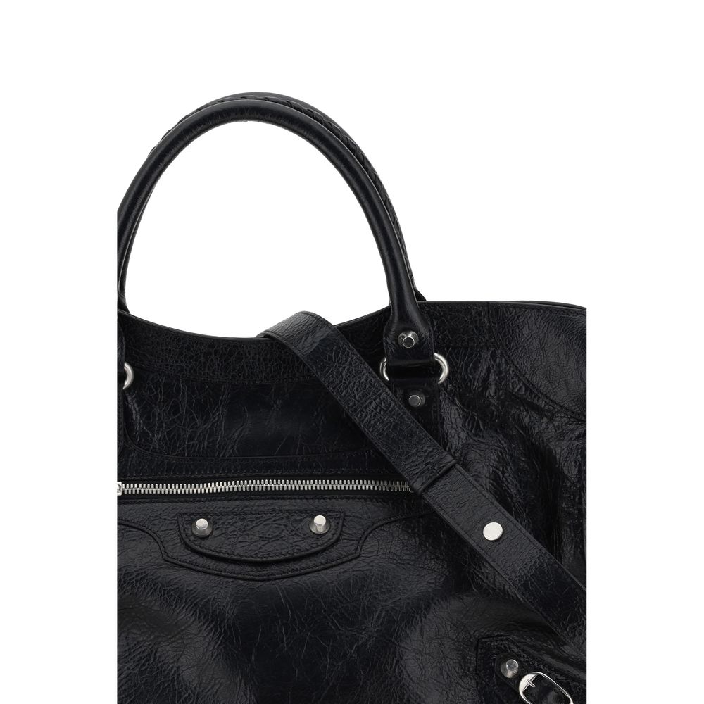 Balenciaga Le City Medium Lambskin Handbag Soft Leather Luxury Everyday Carry With Iconic Silhouette And Subtle Hardware by Balenciaga
