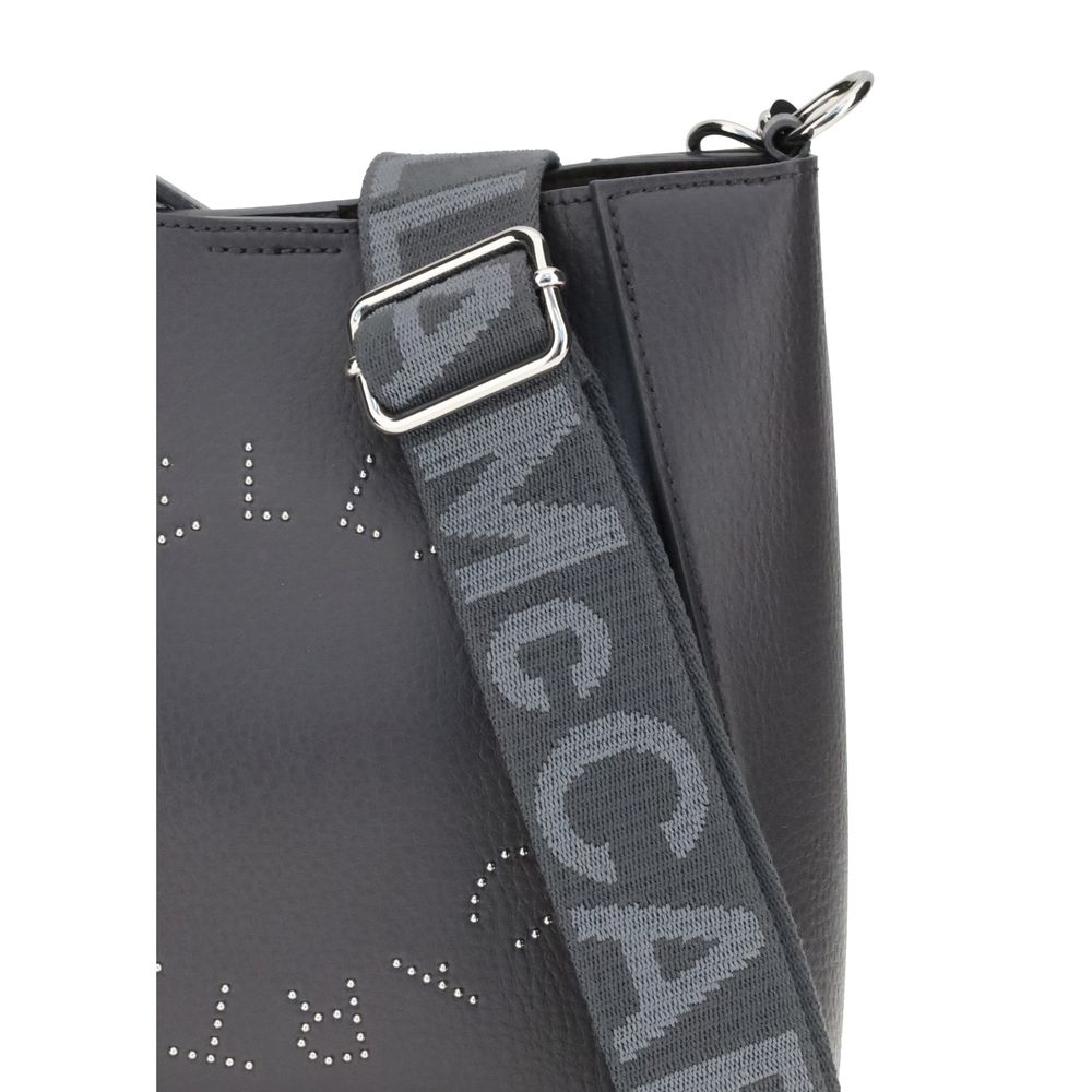 Stella McCartney Sustainable Shoulder Bag With Stainless Steel And Recycled Brass Details And Studded Logo by Stella McCartney