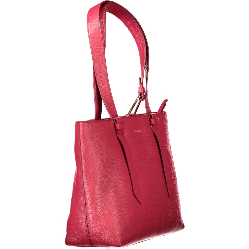 Coccinelle Malory Leather Bag From The Malory Collection Limited Two Shoulder Handles Red by Coccinelle