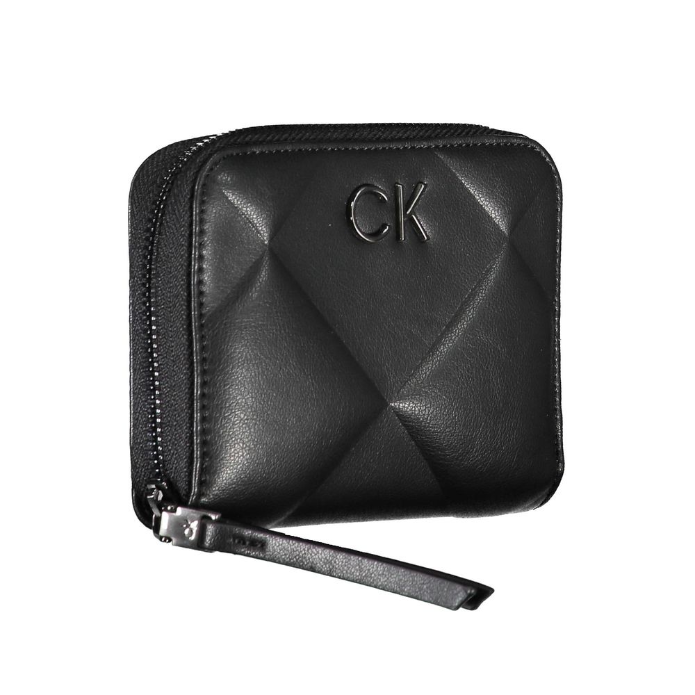 Calvin Klein RFID Blocking Zip Wallet Black Secure Zipper Card Organizer For Travel And Everyday Use by Calvin Klein
