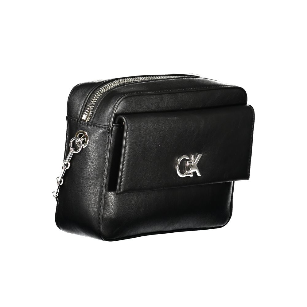 Calvin Klein Recycled Polyester Shoulder Bag Black Eco Friendly Everyday Carry With Thoughtful Organization by Calvin Klein