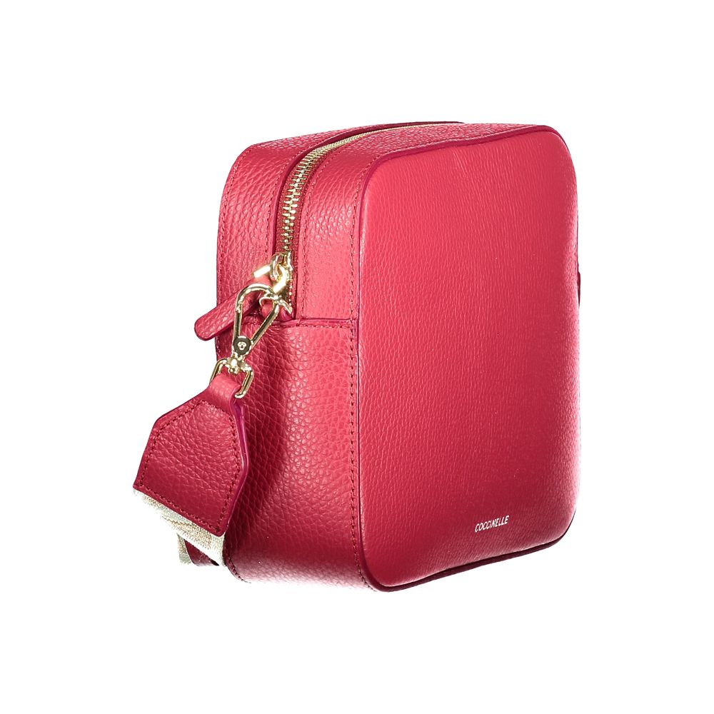 Coccinelle Tebe Bag Leather Collection Red Luxury Handbag With Adjustable Strap Limited Edition by Coccinelle