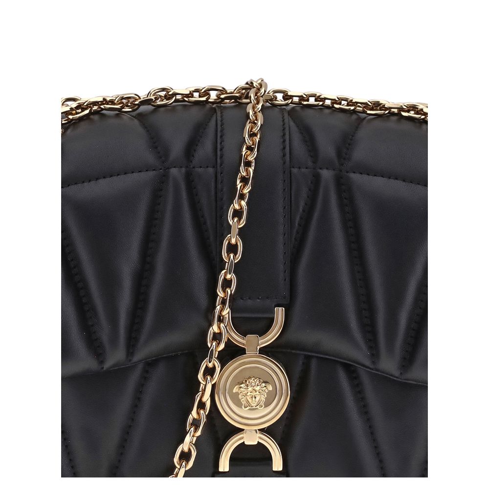 Versace Black Calf Leather Bos Taurus Shoulder Bag by Versace