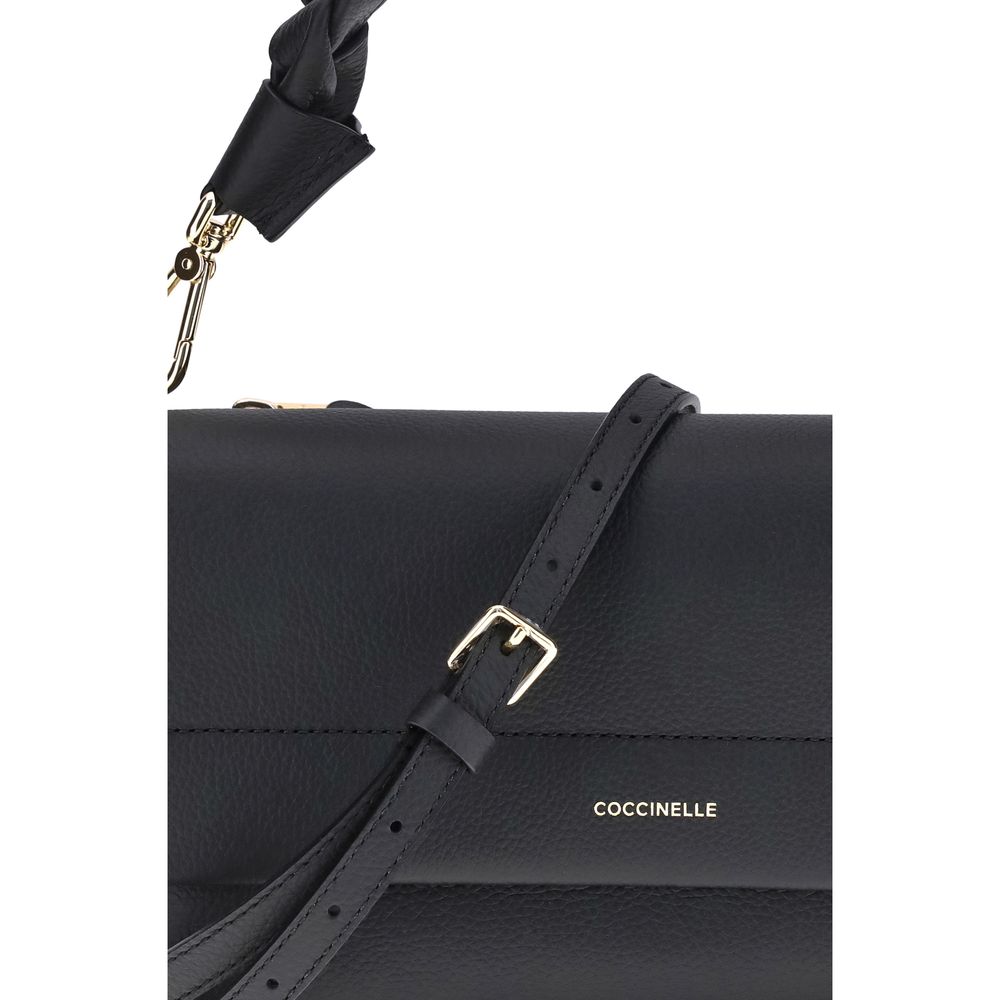 Coccinelle Black Calf Leather Bos Taurus Shoulder Bag by Coccinelle