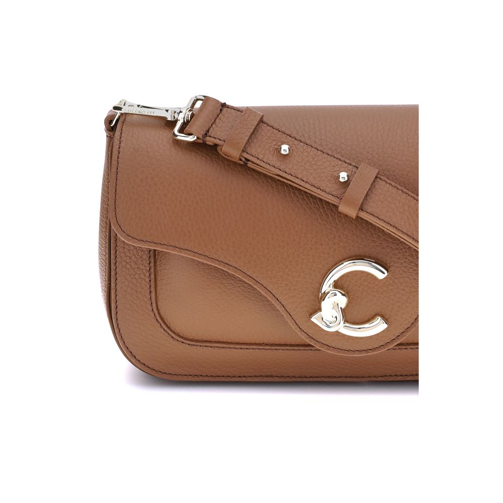 Coccinelle Brown Calf Leather Bos Taurus Shoulder Bag by Coccinelle