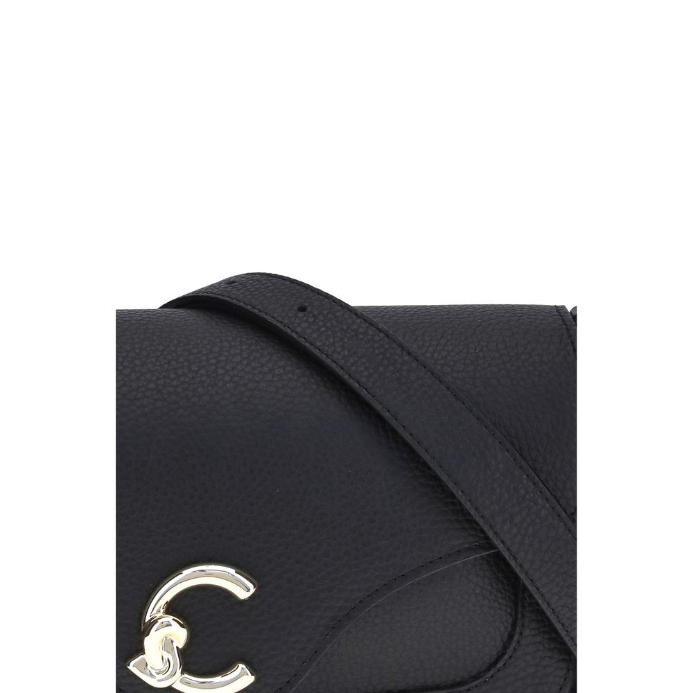 Coccinelle Black Calf Leather Bos Taurus Shoulder Bag by Coccinelle