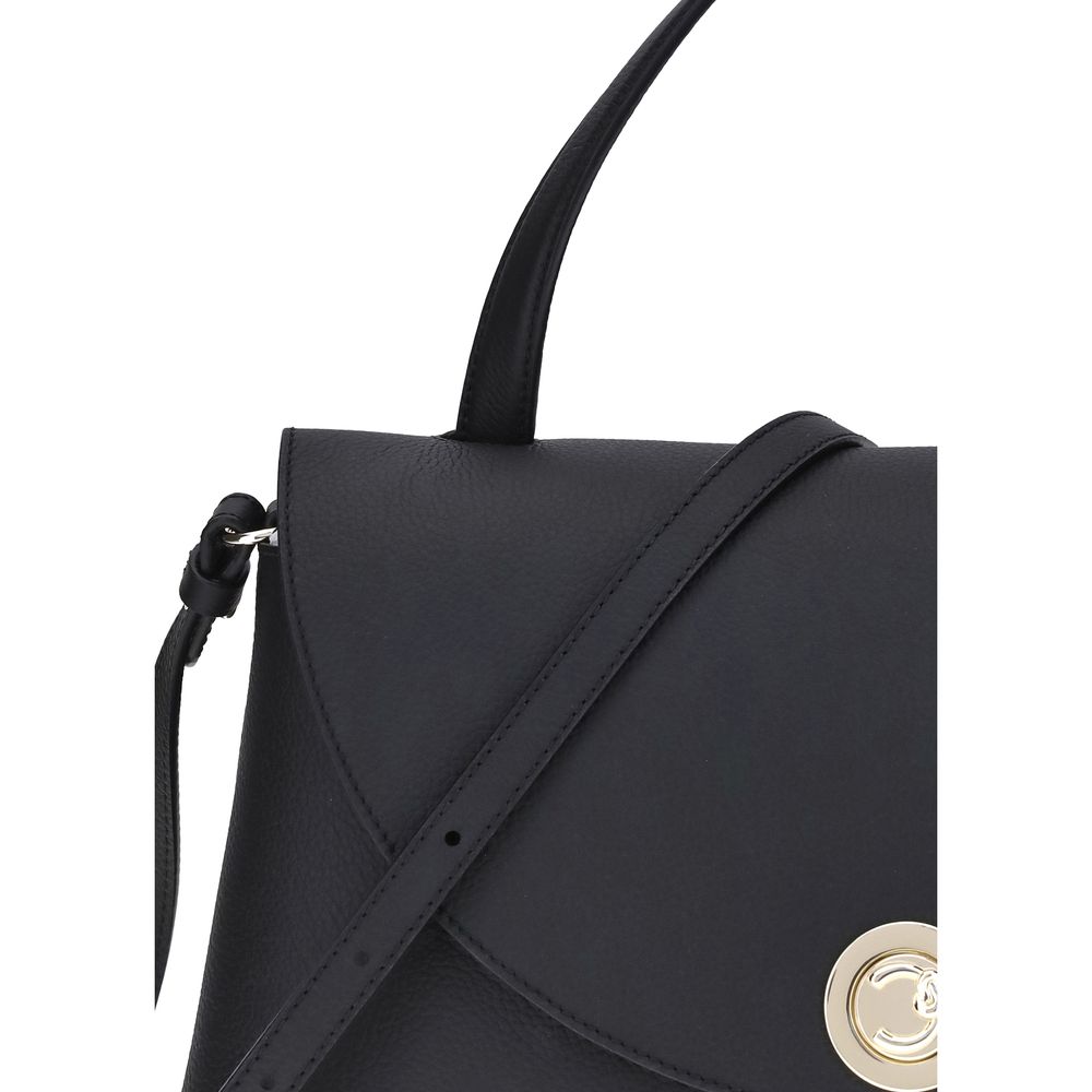 Coccinelle Black Calf Leather Bos Taurus Handbag by Coccinelle