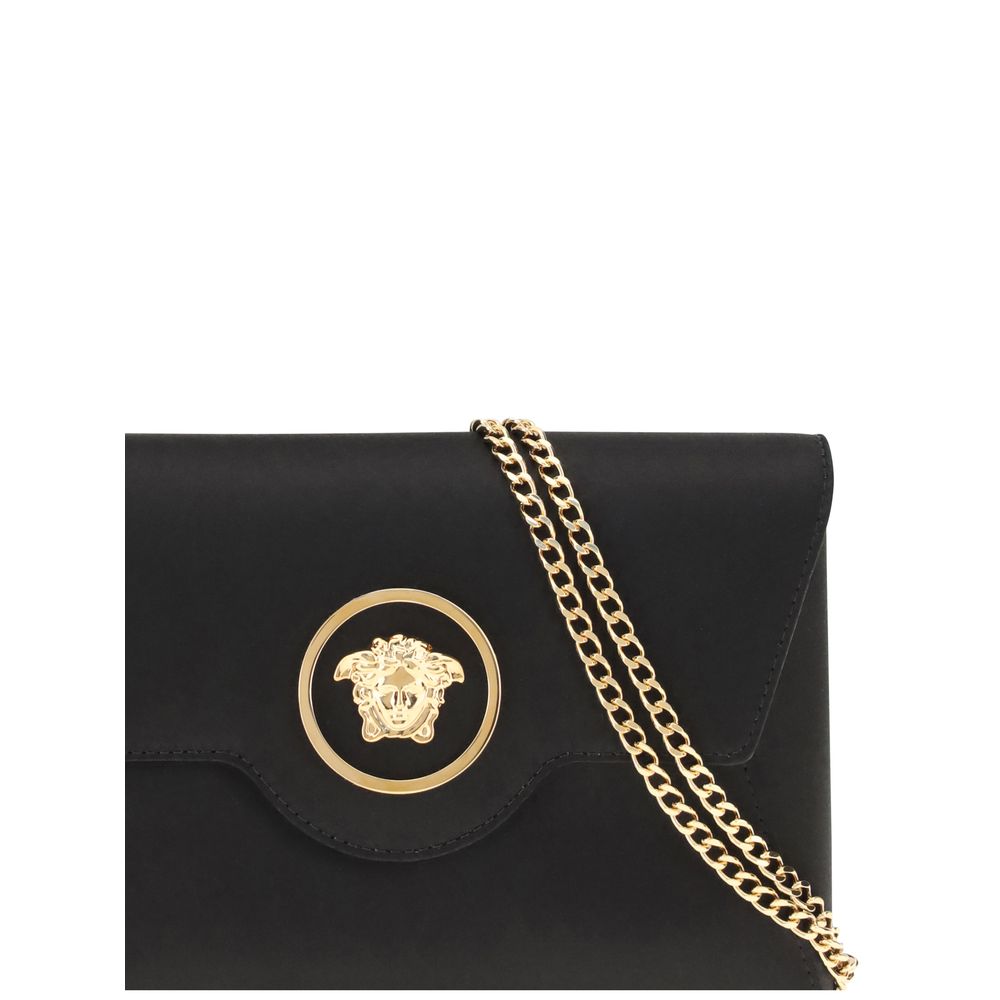 Versace Black Calf Leather Bos Taurus Shoulder Bag by Versace