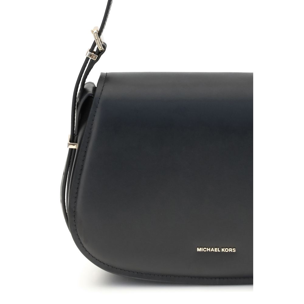 Michael Kors Black Calf Leather Bos Taurus Shoulder Bag by Michael Kors