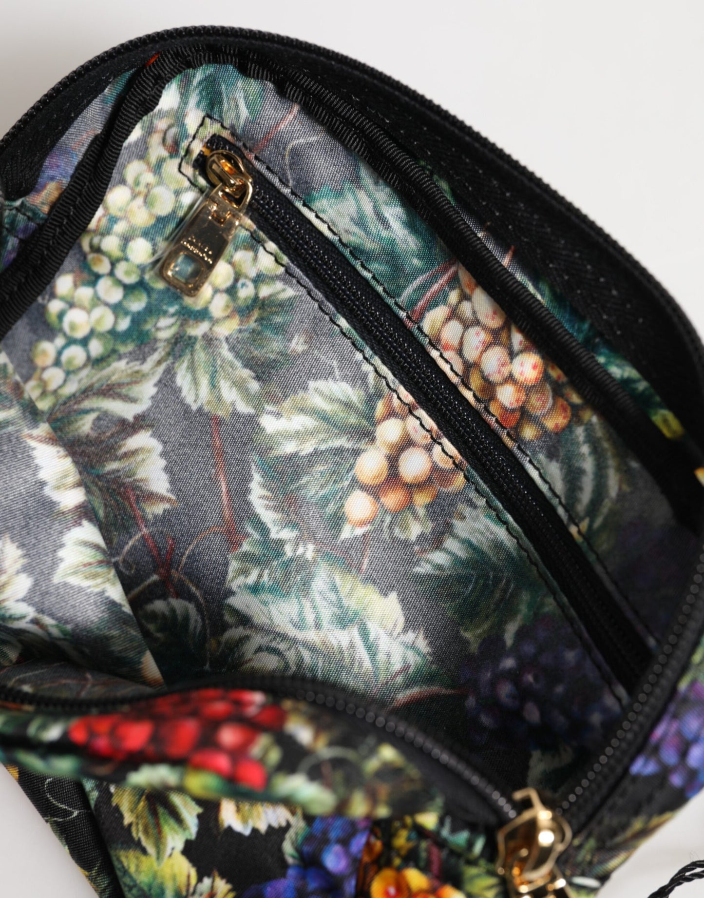 Dolce & Gabbana Multicolor Grape Print Clutch Logo Plaque Pouch Bag by Dolce & Gabbana