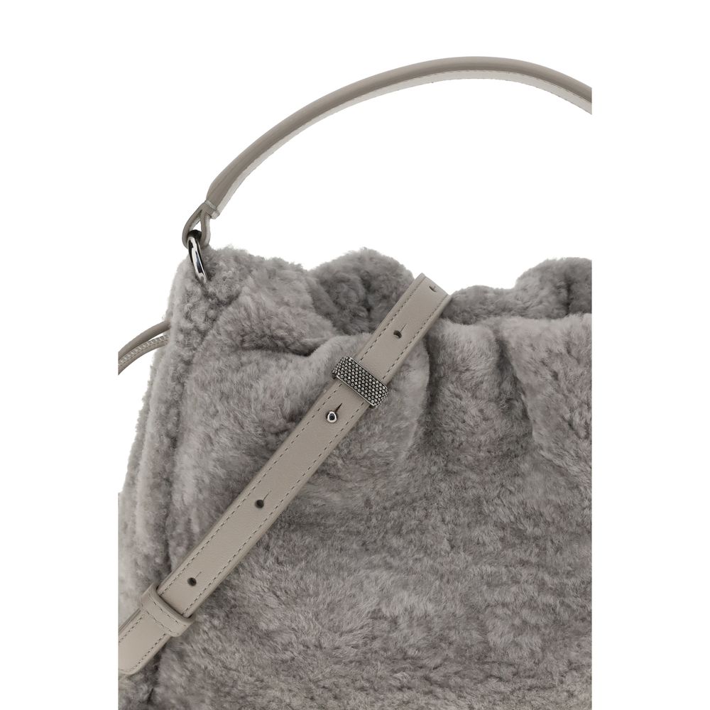 Brunello Cucinelli Fur Mellow Shoulder Bag Elite