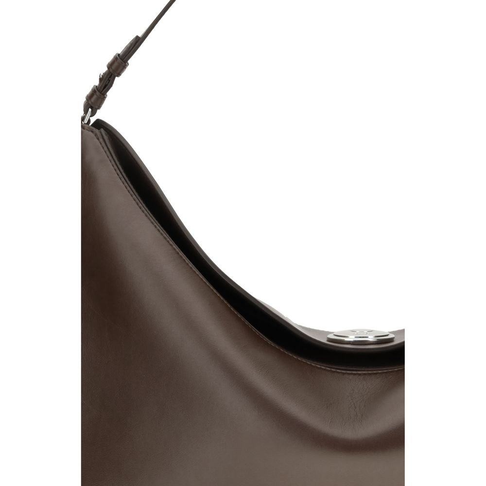 Jacquemus Brown Calf Leather Bos Taurus Shoulder Bag by Jacquemus