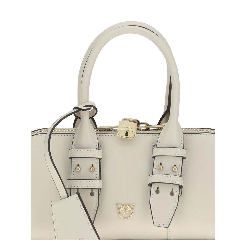 PINKO White Calf Leather Bos Taurus Handbag by PINKO
