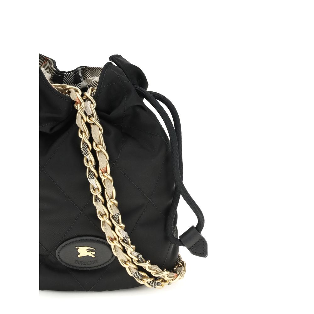 Bolso trasero de nailon negro Burberry
