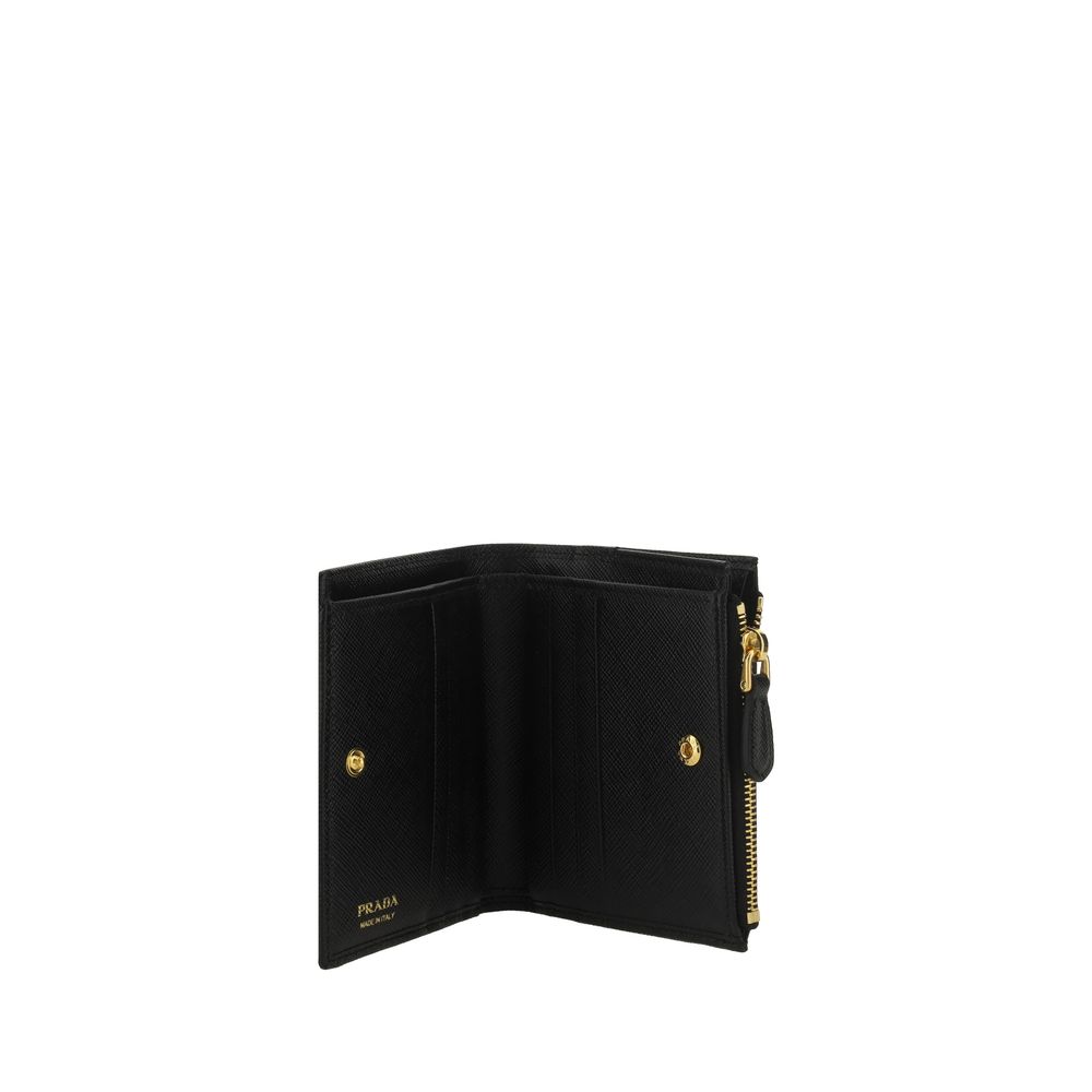 Prada Black Calf Leather Bos Taurus Wallet by Prada