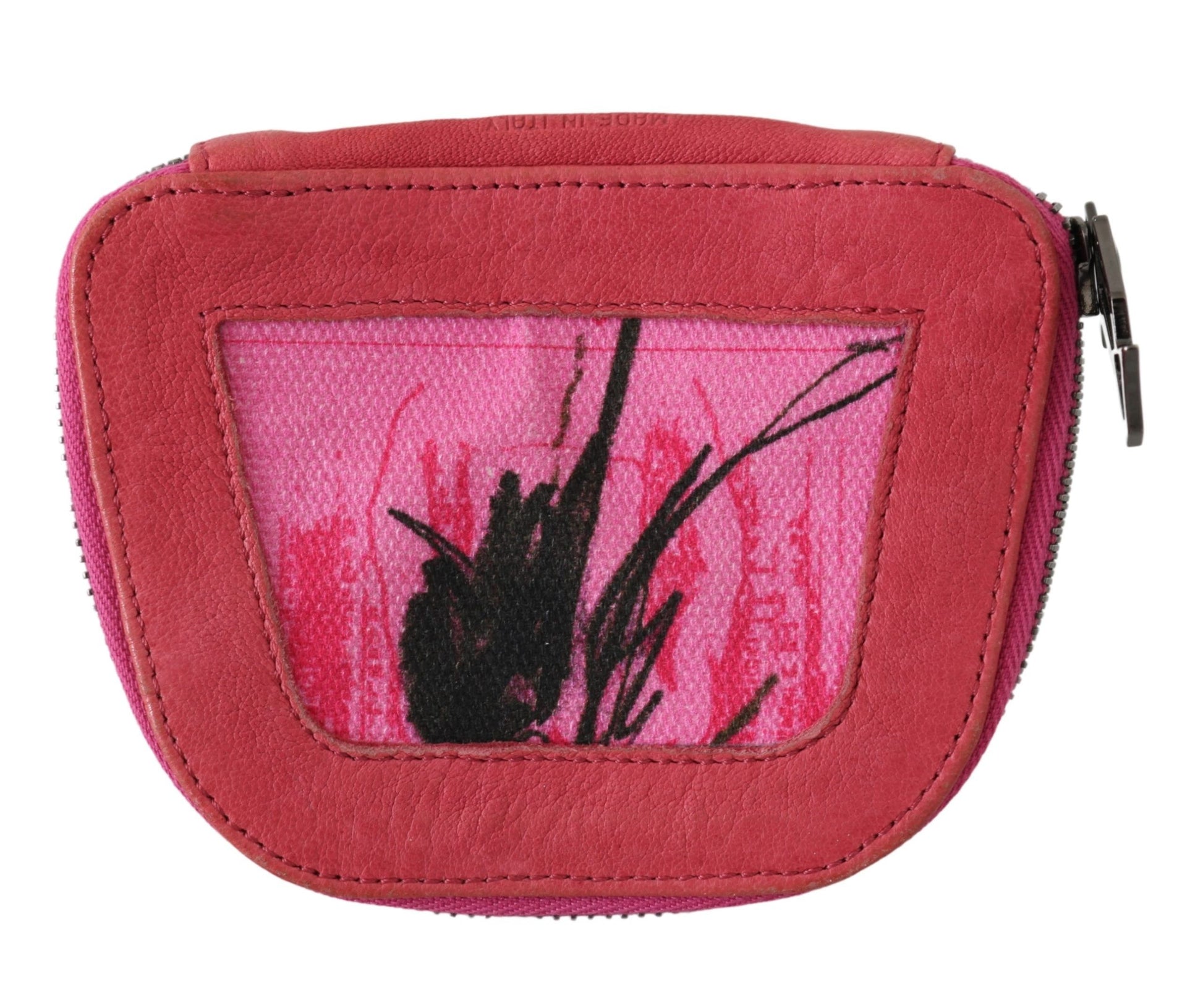 Galliano Pink Fabric Coin Wallet From The Iconic Fabric Collection Limited Edition Made In Italy by PINKO
