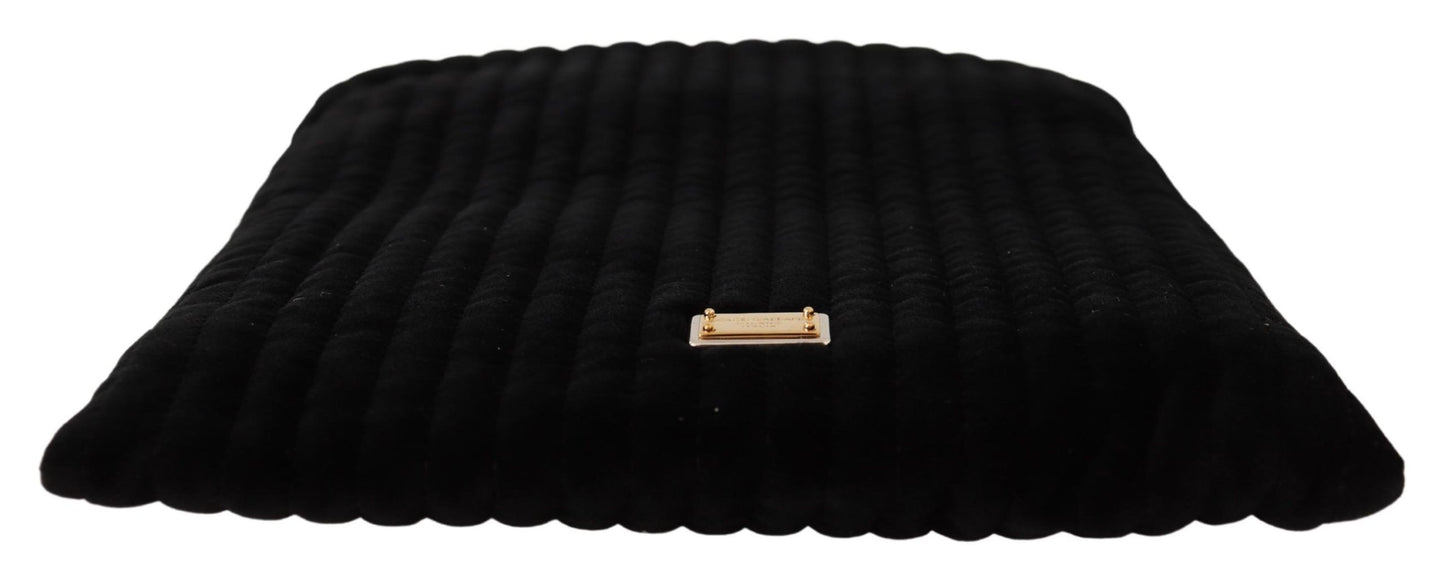 Dolce And Gabbana Velvet Quilted Glasses Holder Bag With Logo Plaque Exclusive Craftsmanship Italy by Dolce & Gabbana