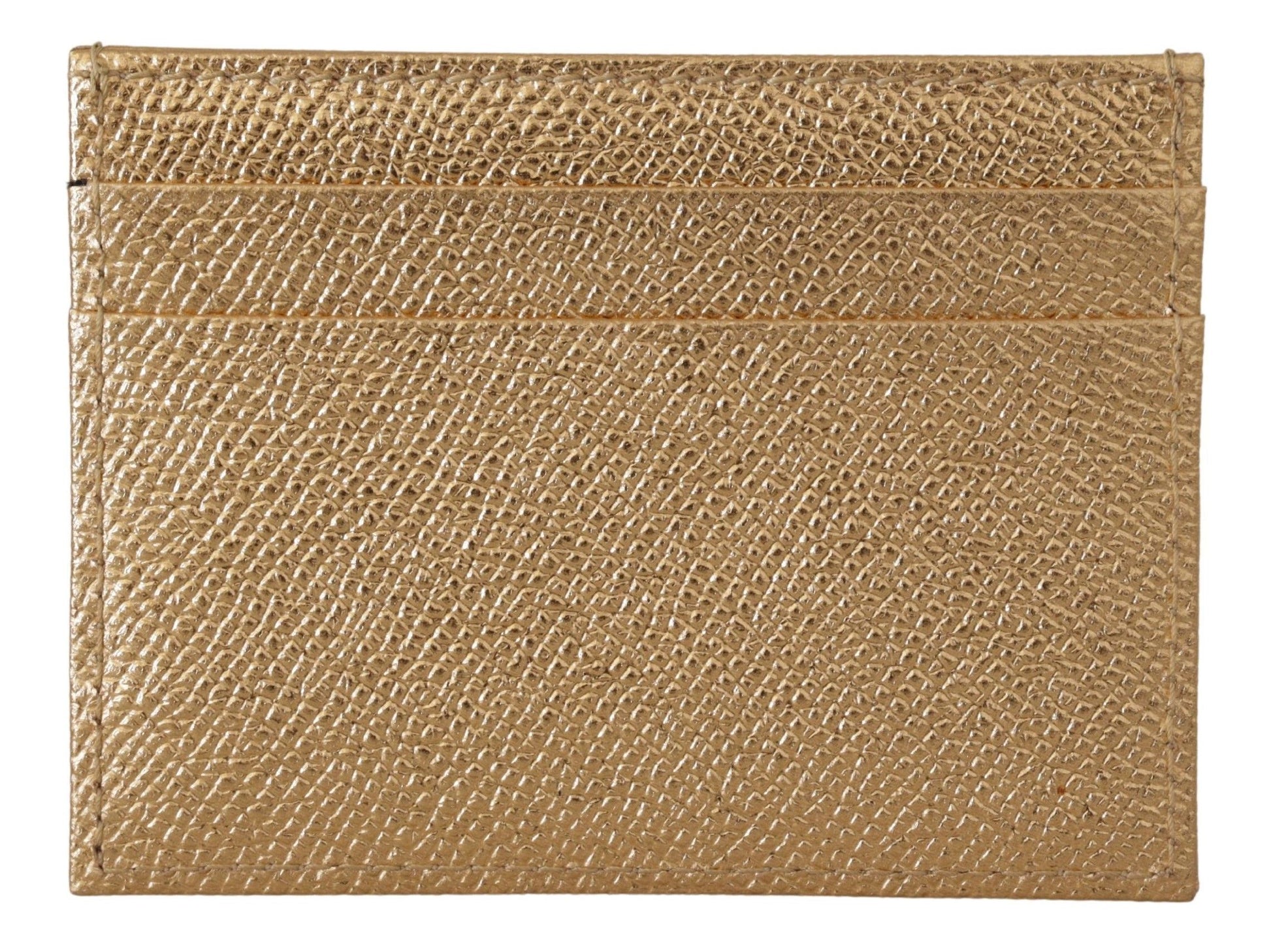 Dolce Gabbana Cardholder Leather Gold DGLovesLondon Print Made In Italy Limited Edition by Dolce & Gabbana