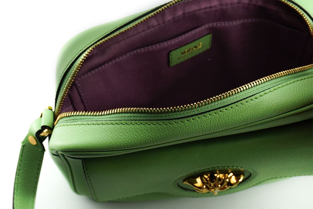 Versace Camera Case Shoulder Bag Calf Leather Mint Green Gold Tone Hardware Limited Edition by Versace