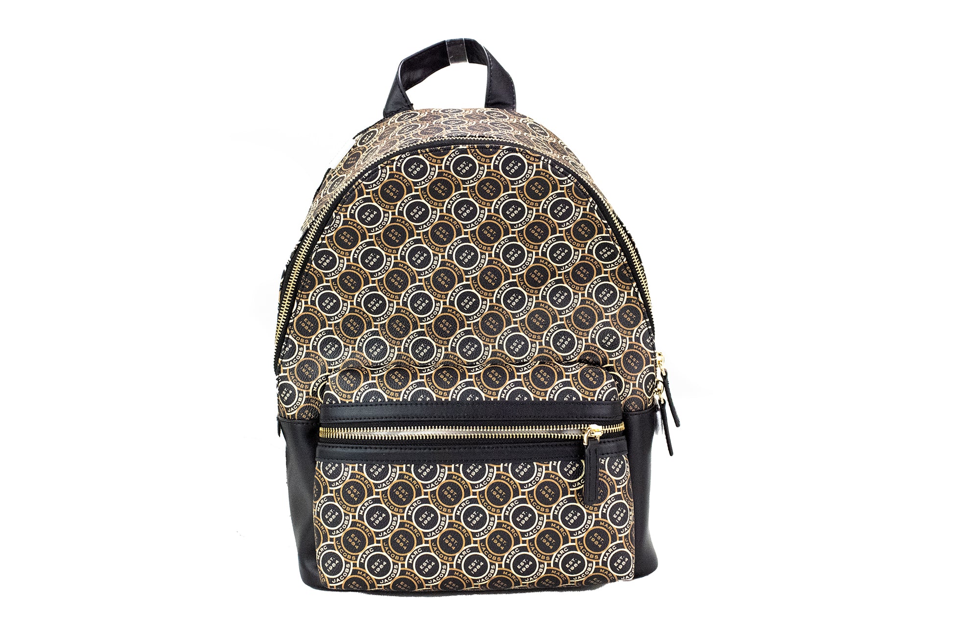 Marc Jacobs Signet Medium Backpack Leather Trim Limited by Marc Jacobs