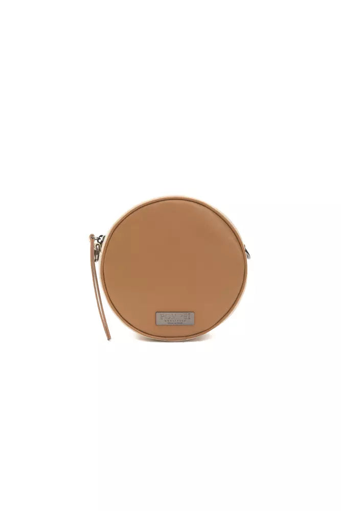 Pompei Donatella Small Oval Leather Crossbody Bag