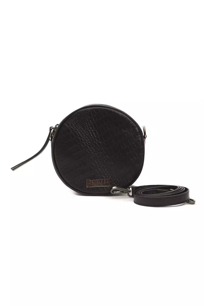 Pompei Donatella Leather Small Oval Crossbody Bag