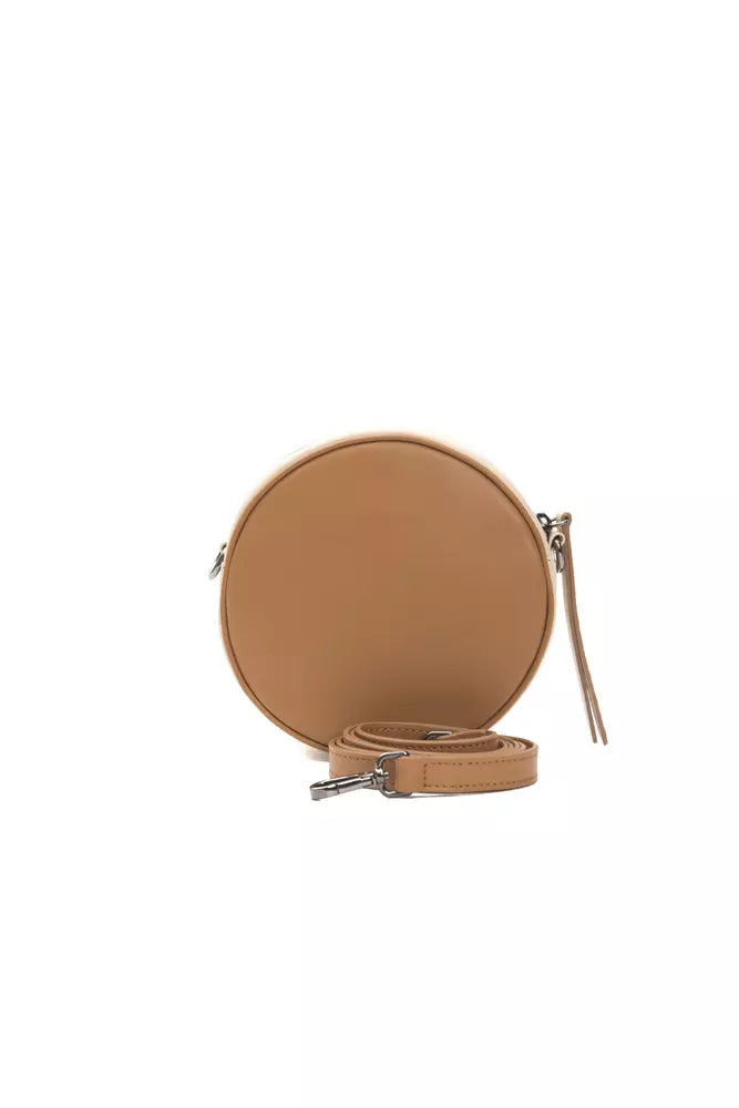 Pompei Donatella Small Oval Leather Crossbody Bag