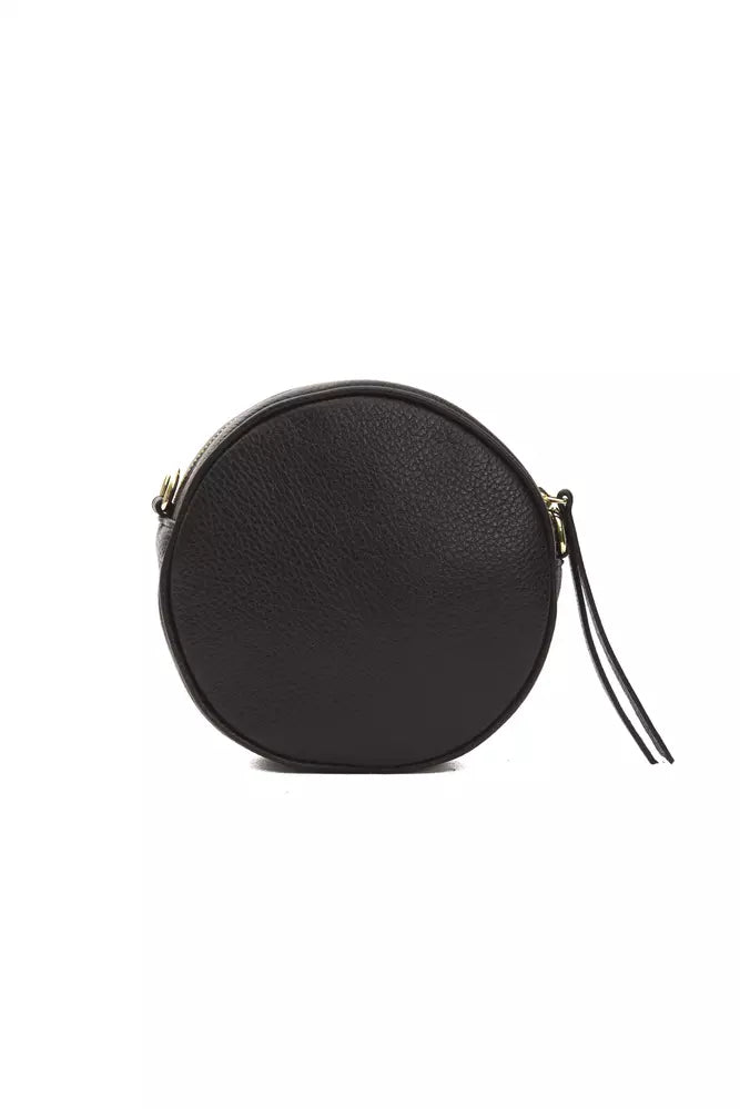 Pompei Donatella Small Oval Leather Crossbody Bag