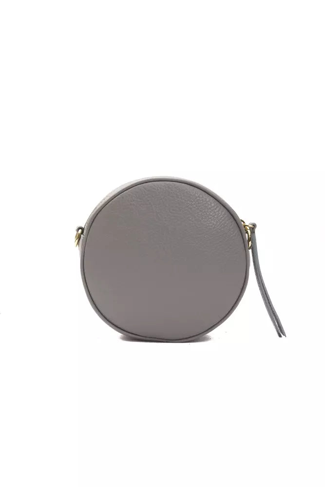 Pompei Donatella Leather Small Oval Crossbody Bag
