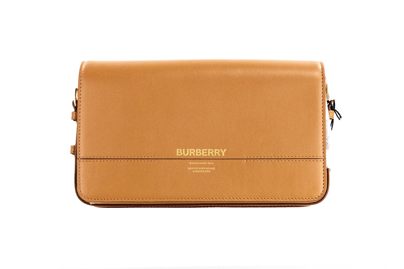 Burberry Grace Nutmeg Leather Flap Crossbody Clutch Handbag Timeless Elegance Collection Exclusive by Burberry