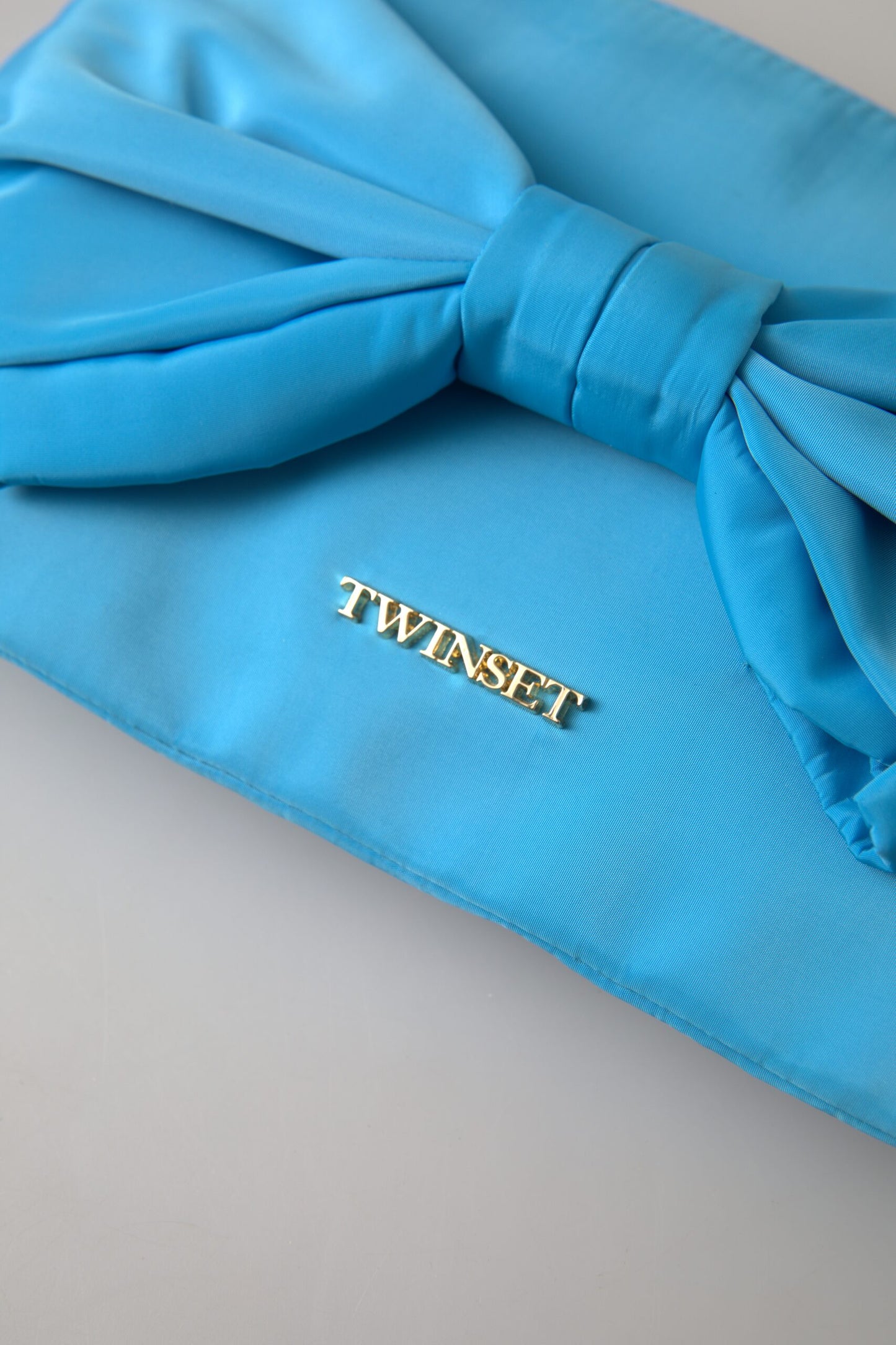 Twinset Tafta Silk Clutch Bag With Bow Elegant Evening Accessory Limited Edition