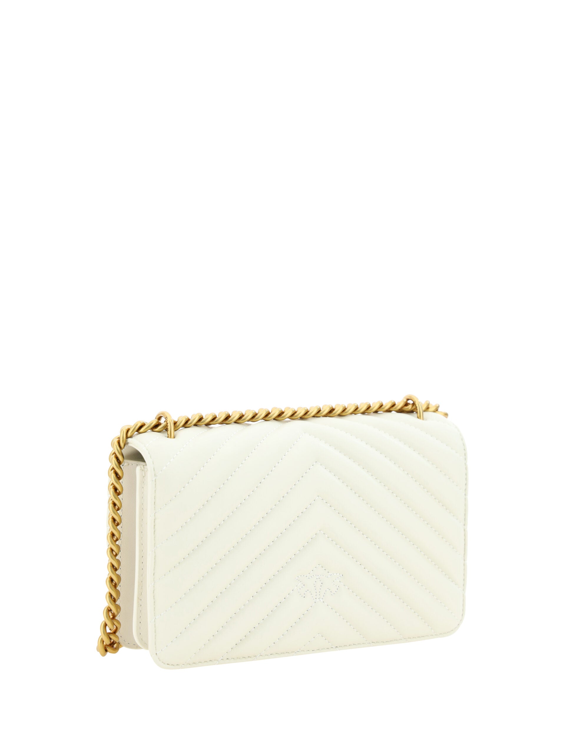 Pinko Mini Love Shoulder Bag Calf Leather White Limited Edition Love Collection Iconic by PINKO