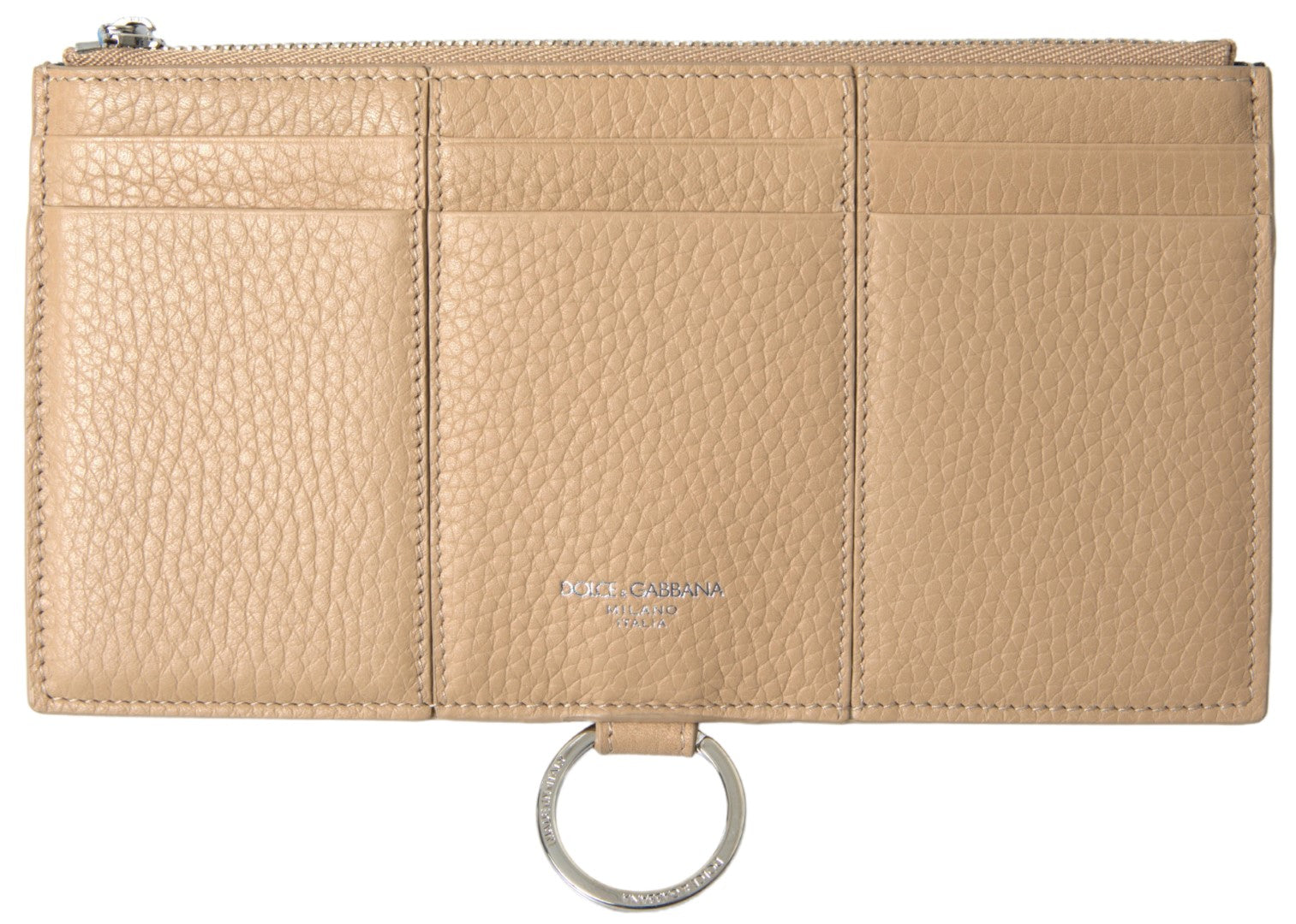 Dolce & Gabbana Cardholder Coin Wallet Shoulder Bag Beige Leather Limited Edition by Dolce & Gabbana