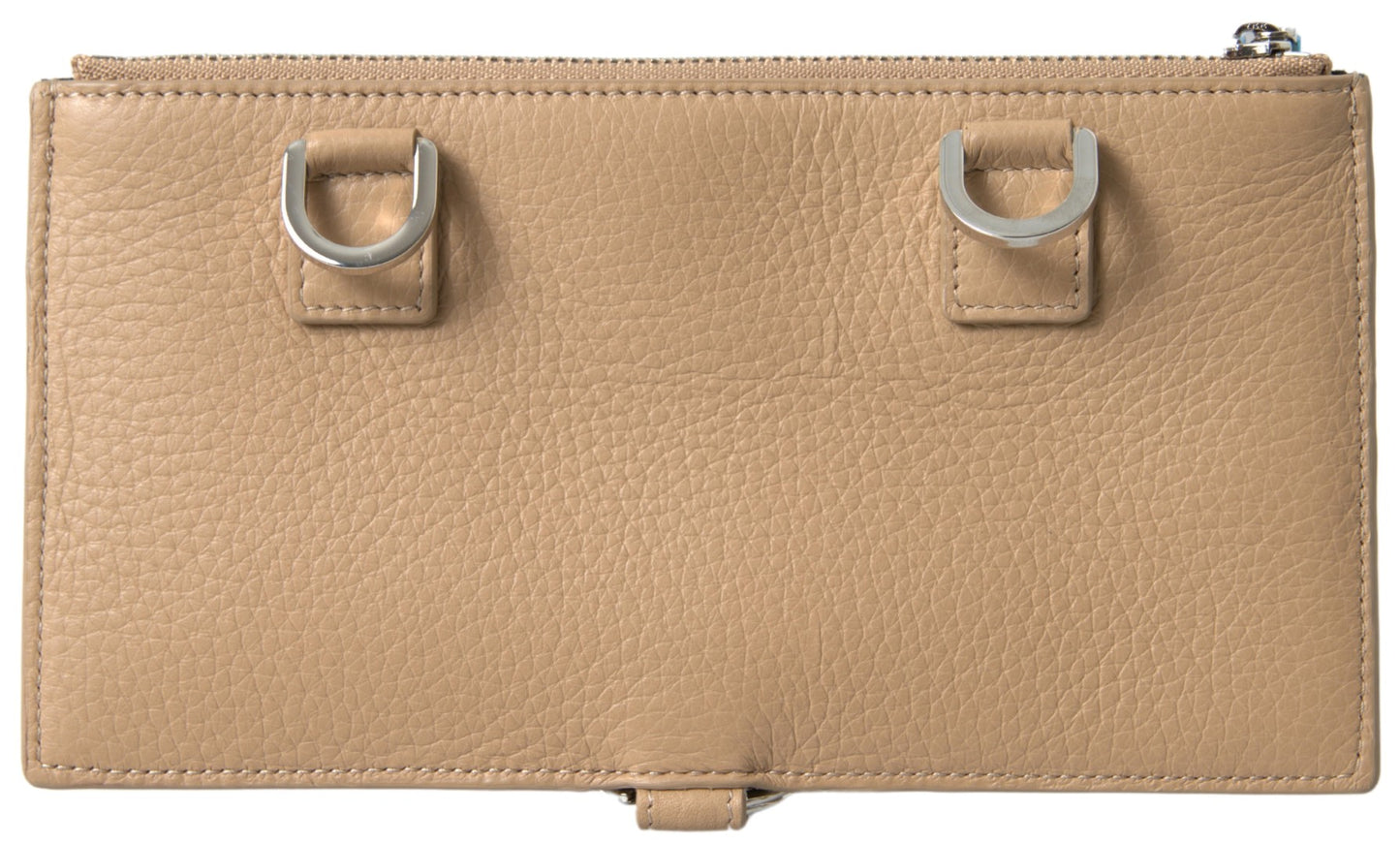 Dolce & Gabbana Cardholder Coin Wallet Shoulder Bag Beige Leather Limited Edition by Dolce & Gabbana