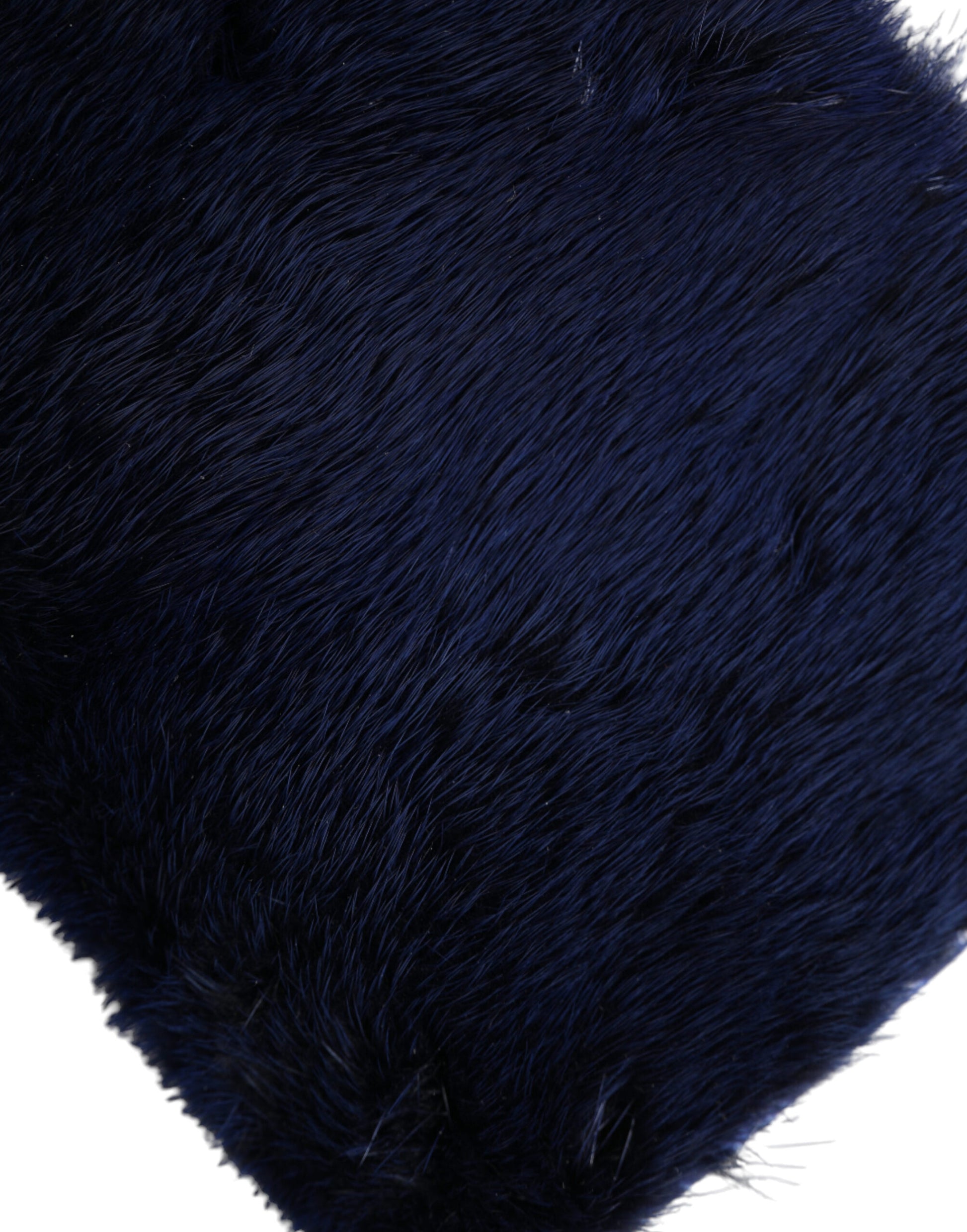 Dolce And Gabbana Dark Blue Snakeskin Mink Fur Shoulder Bag Exclusive Limited Edition by Dolce & Gabbana