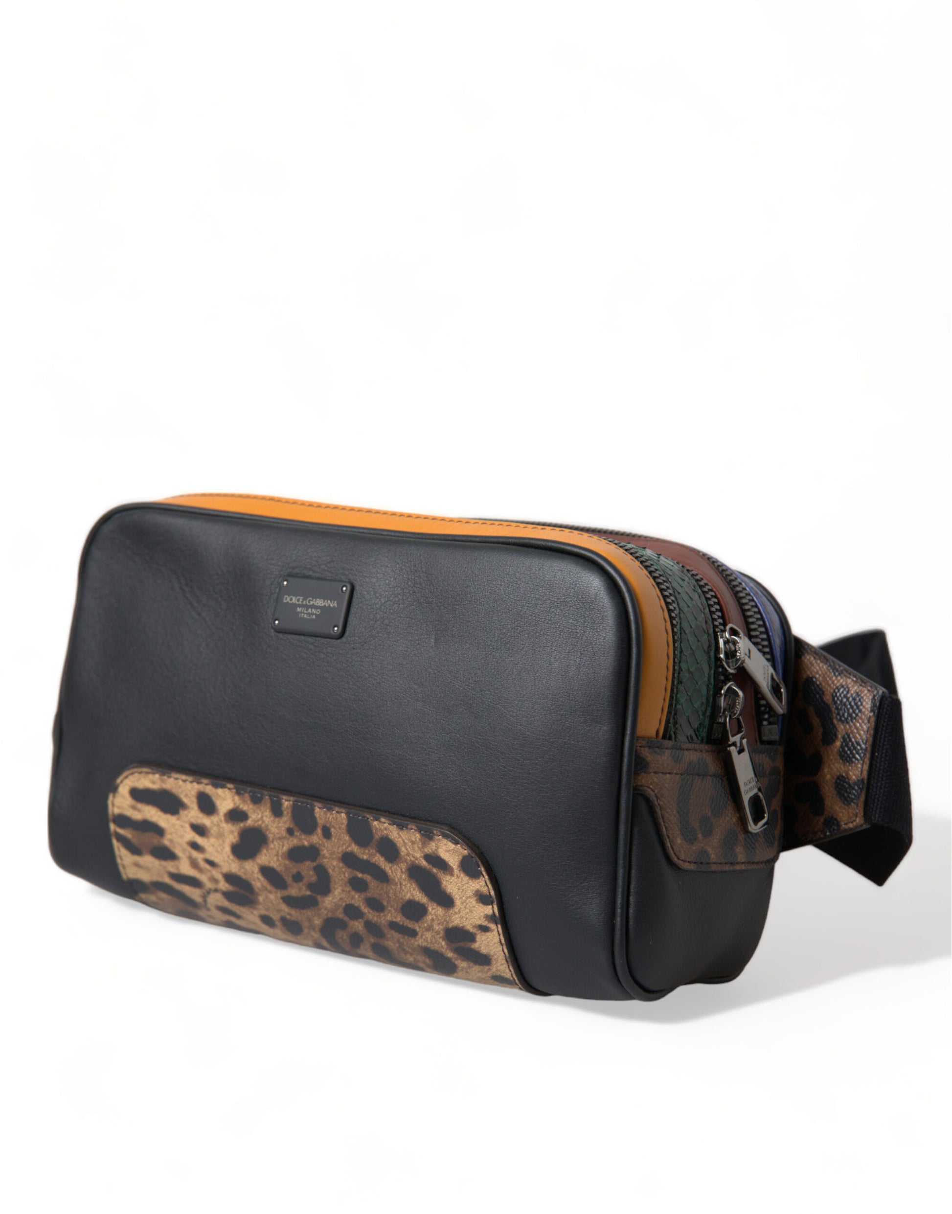 Dolce Gabbana Exotic Leather Belt Bag Leopard Print With Silver Hardware Limited Edition by Dolce & Gabbana
