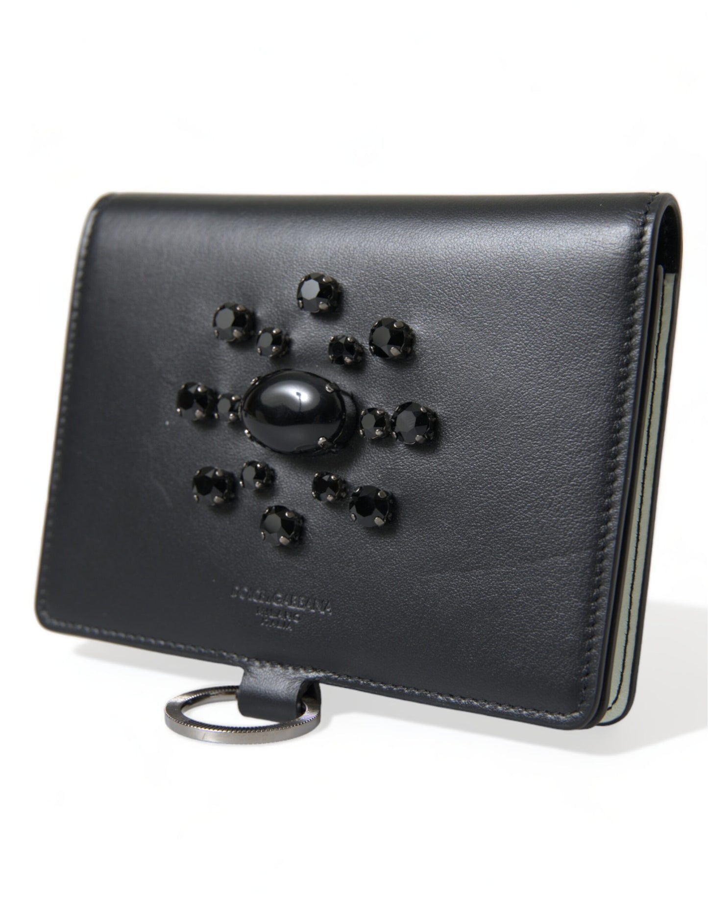Dolce and Gabbana Black Calf Leather Card Holder Exclusive by Dolce & Gabbana