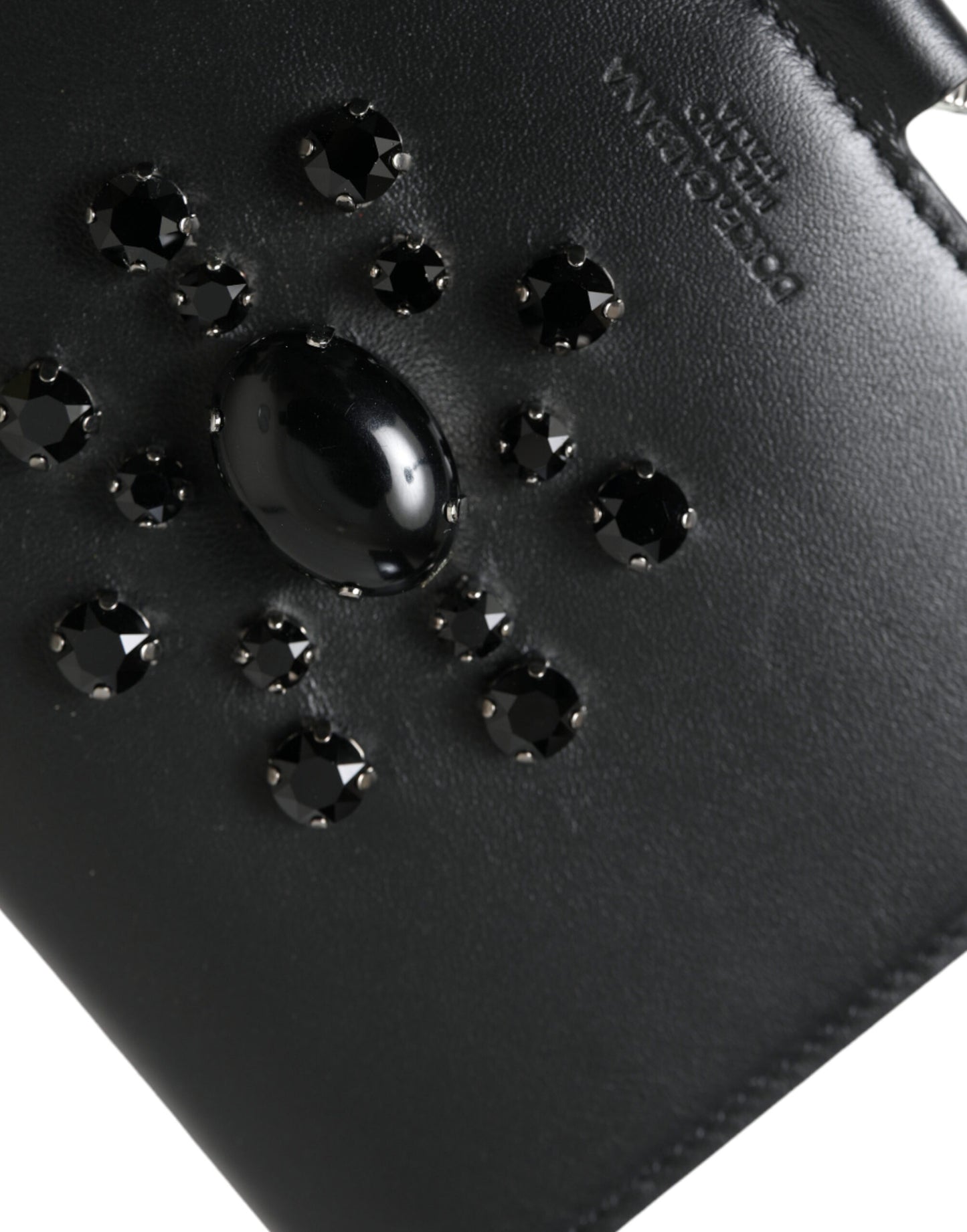 Dolce and Gabbana Black Calf Leather Card Holder Exclusive by Dolce & Gabbana