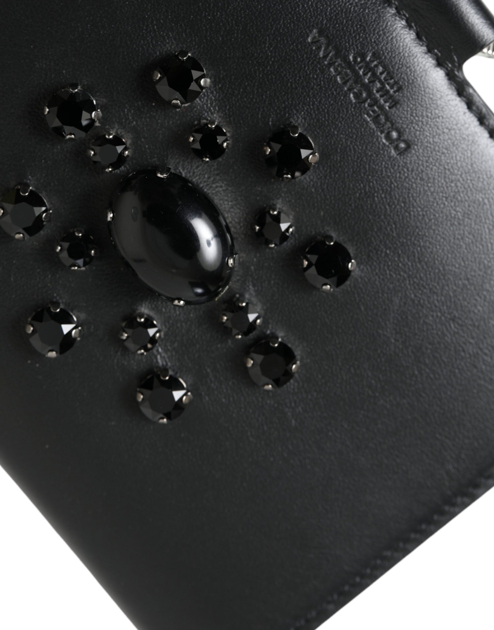 Dolce and Gabbana Black Calf Leather Card Holder Exclusive by Dolce & Gabbana