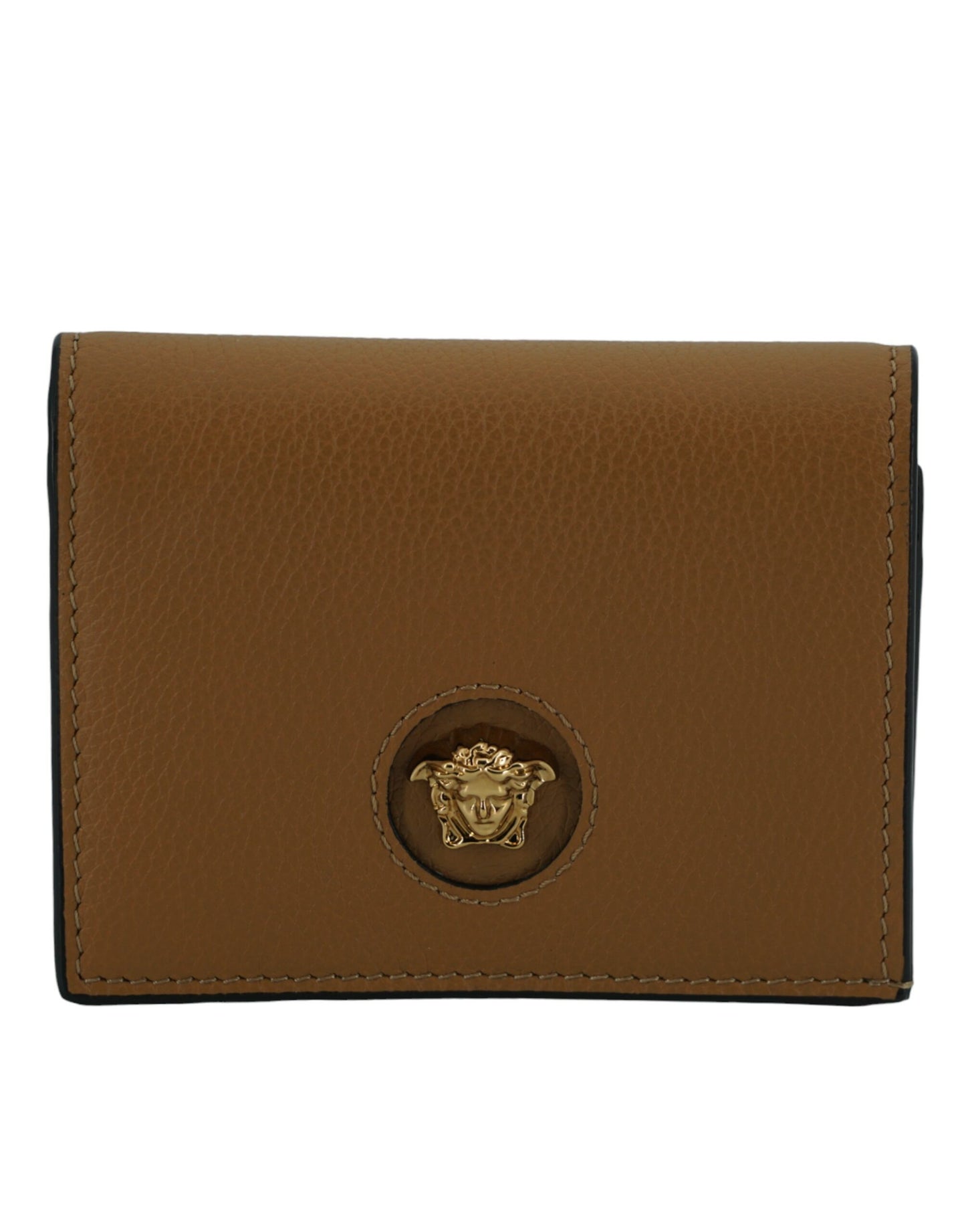 Versace Compact Wallet Calf Leather Medusa Collection Limited Edition Exquisite Italian Craftsmanship by Versace