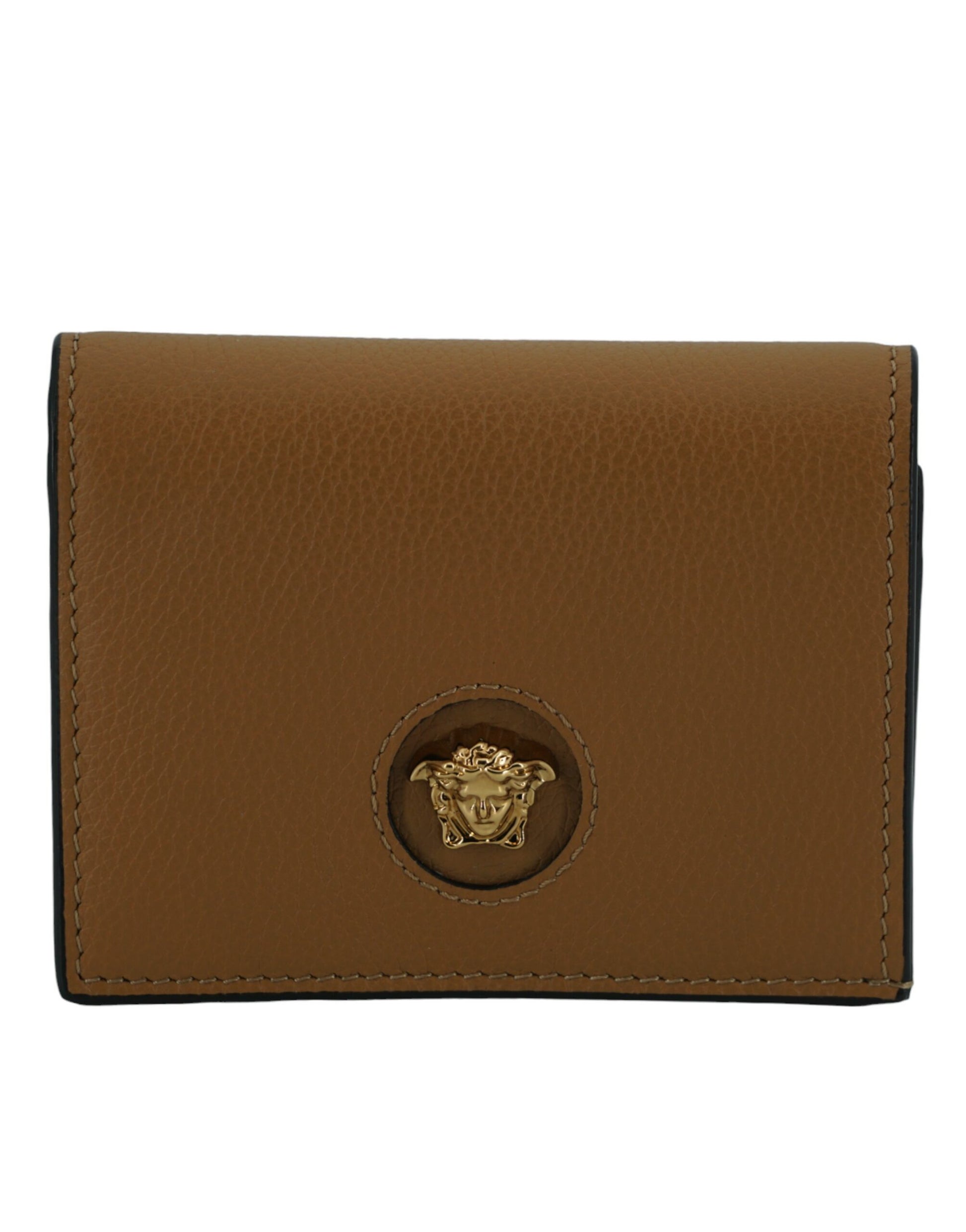 Versace Compact Wallet Calf Leather Medusa Collection Limited Edition Exquisite Italian Craftsmanship by Versace