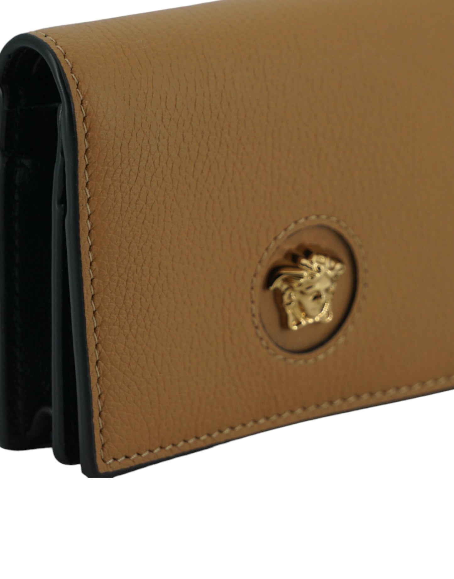 Versace Compact Wallet Calf Leather Medusa Collection Limited Edition Exquisite Italian Craftsmanship by Versace