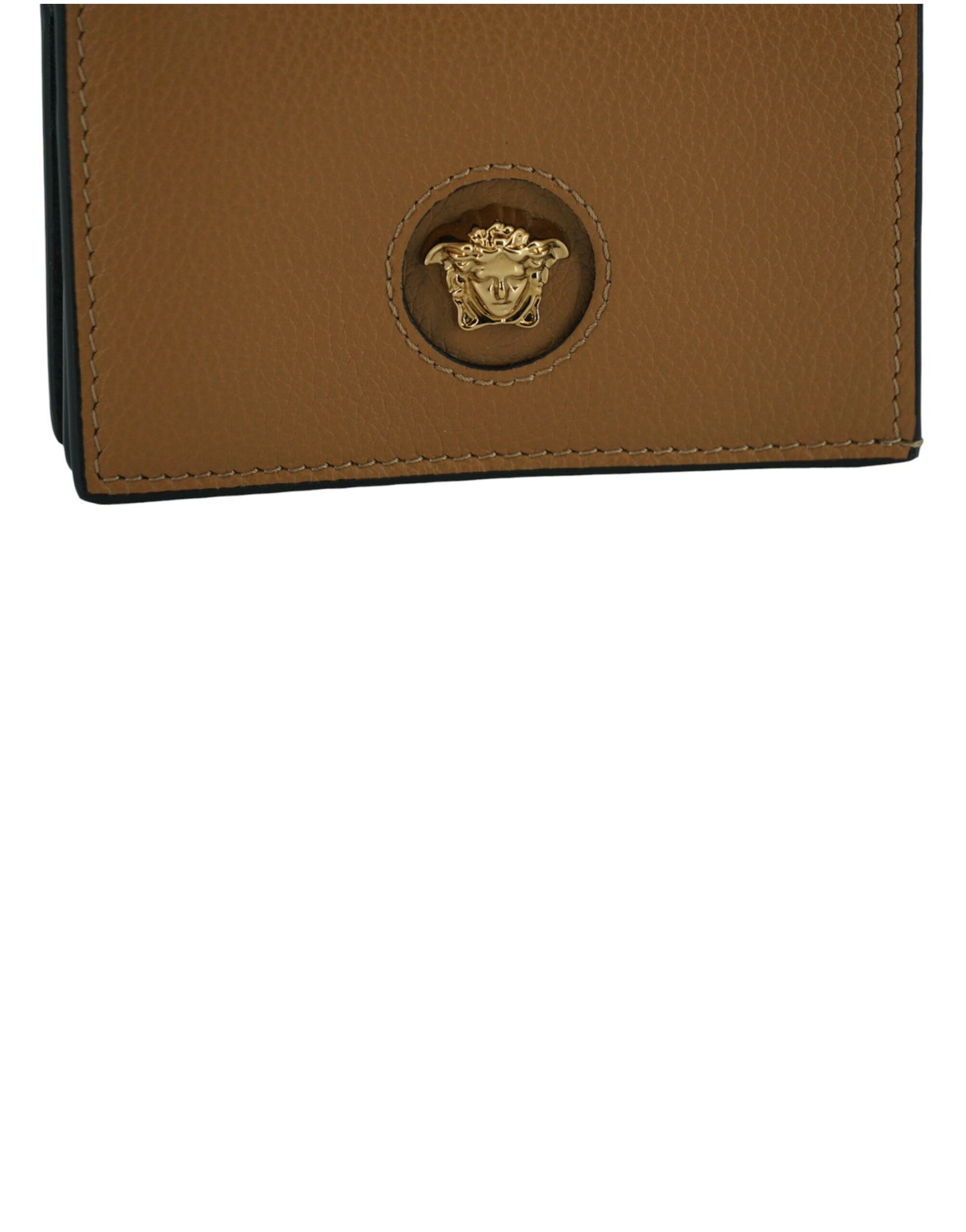 Versace Compact Wallet Calf Leather Medusa Collection Limited Edition Exquisite Italian Craftsmanship by Versace
