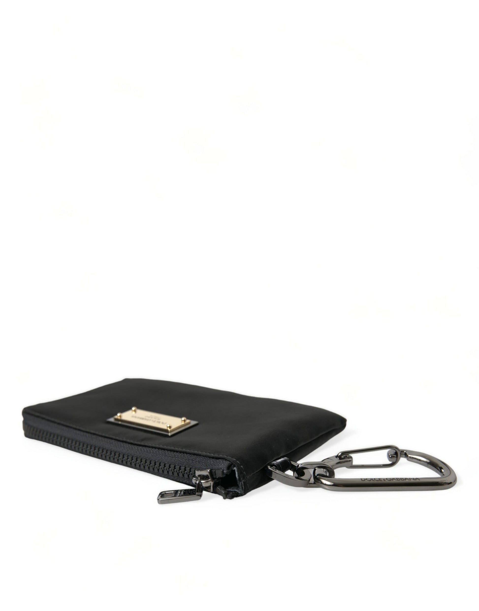 Dolce Gabbana Pouch Bag Nylon and Grained Calfskin Bigalvanic Plaque Premium Collection Limited by Dolce & Gabbana