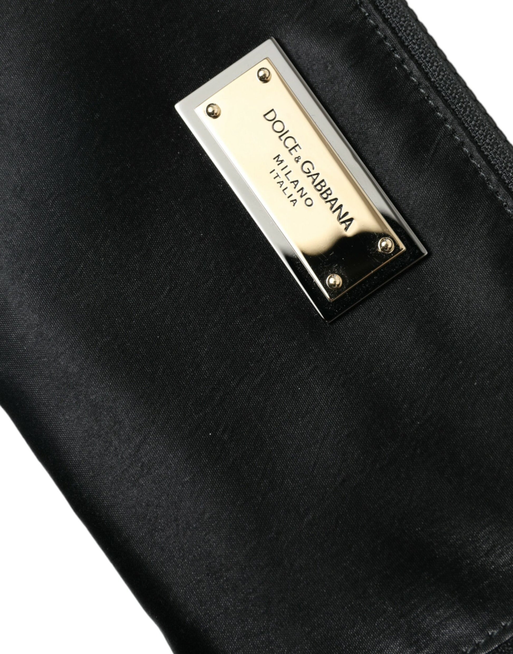 Dolce Gabbana Pouch Bag Nylon and Grained Calfskin Bigalvanic Plaque Premium Collection Limited by Dolce & Gabbana